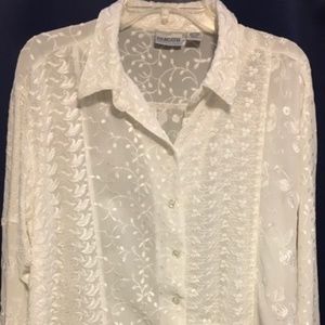 White Sheer Lace Tunic